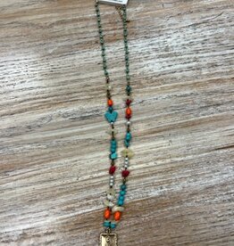 Jewelry Multi Bead Gypsy Pendant Necklace