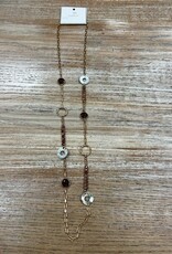 Jewelry Long Gold Multi Bead Necklace