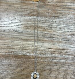 Jewelry Long Silver Tan Pendant Necklace