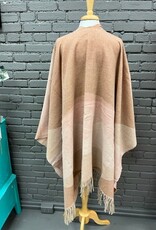 Cape Soft Colorblock Cape w/ Fringe