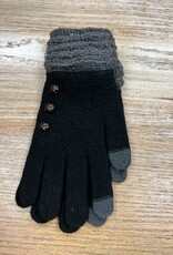 Gloves Knit Touchscreen Gloves w/ Buttons