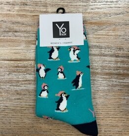 Socks Women's Crew Socks- Chill Penguins