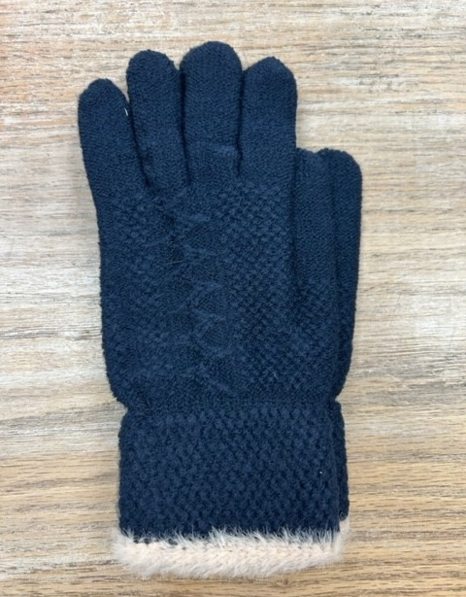 Gloves Knit Fur Gloves