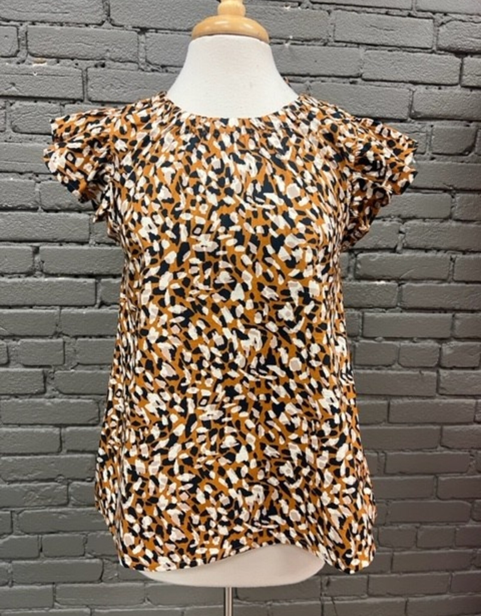 Blouse Salma Cheetah Print Top