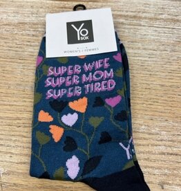 Socks Women's Crew Socks- Super Mom