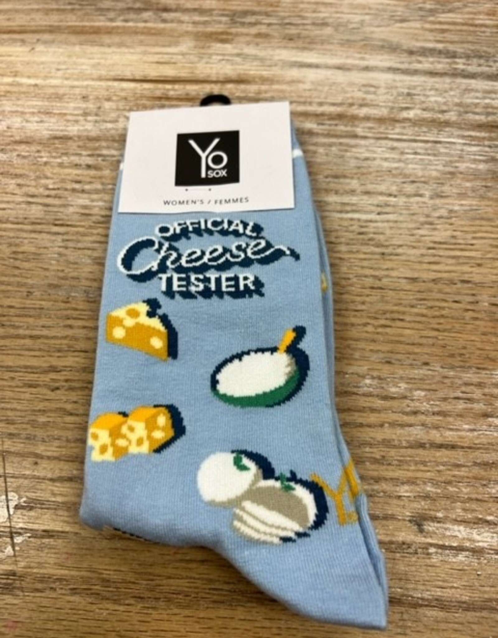Socks Women's Crew Socks- Cheese Tester