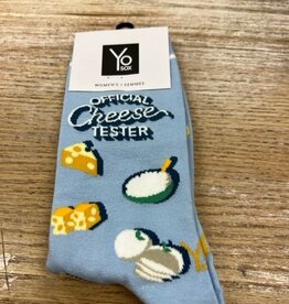 Socks Women's Crew Socks- Cheese Tester