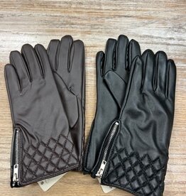 Gloves Leather Zipper Gloves