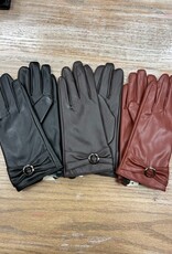 Gloves Leather Gloves w/ Metal Circle