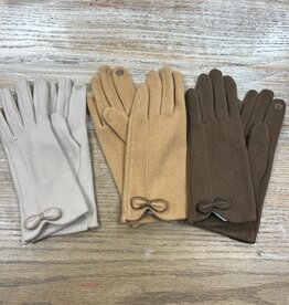 Gloves Knit Touchscreen Gloves w/ Bow