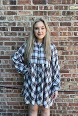 Dress Nadia Plaid Babydoll Shirt Dress