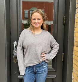 Long Sleeve Penn Gray Knit Top