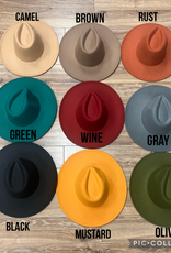 Hat Josie Wide Brim Felt Fedora