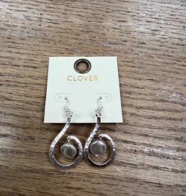 Jewelry Silver Loopy Pearl Earrings