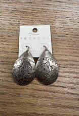 Jewelry Silver Teardrop Crescent Earrings