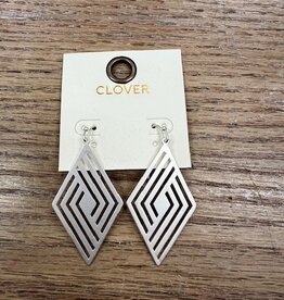 Jewelry Silver Diamond Design Earrings