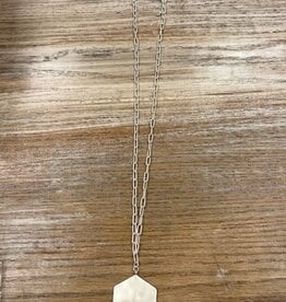 Jewelry Long Silver Chain Pendant Necklace