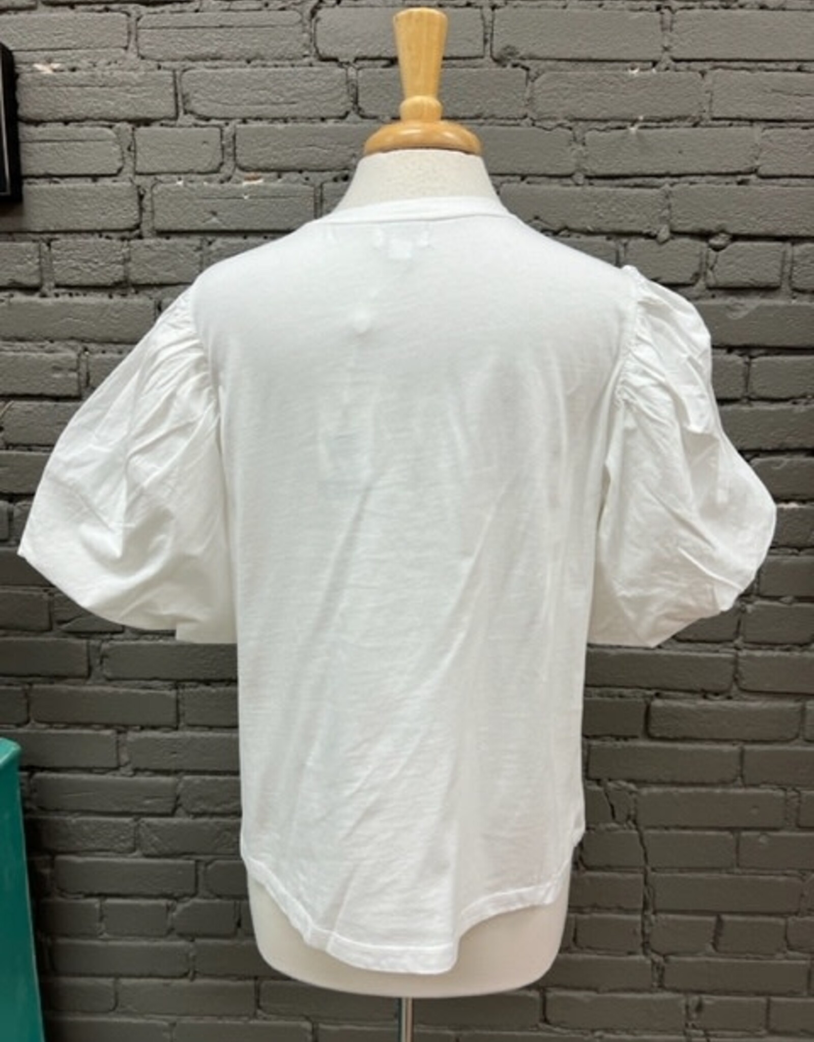 Shirt Aurora White Puff Sleeve Top