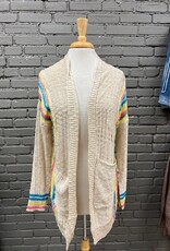 Cardigan Simone Multi Color Long Knit Cardi