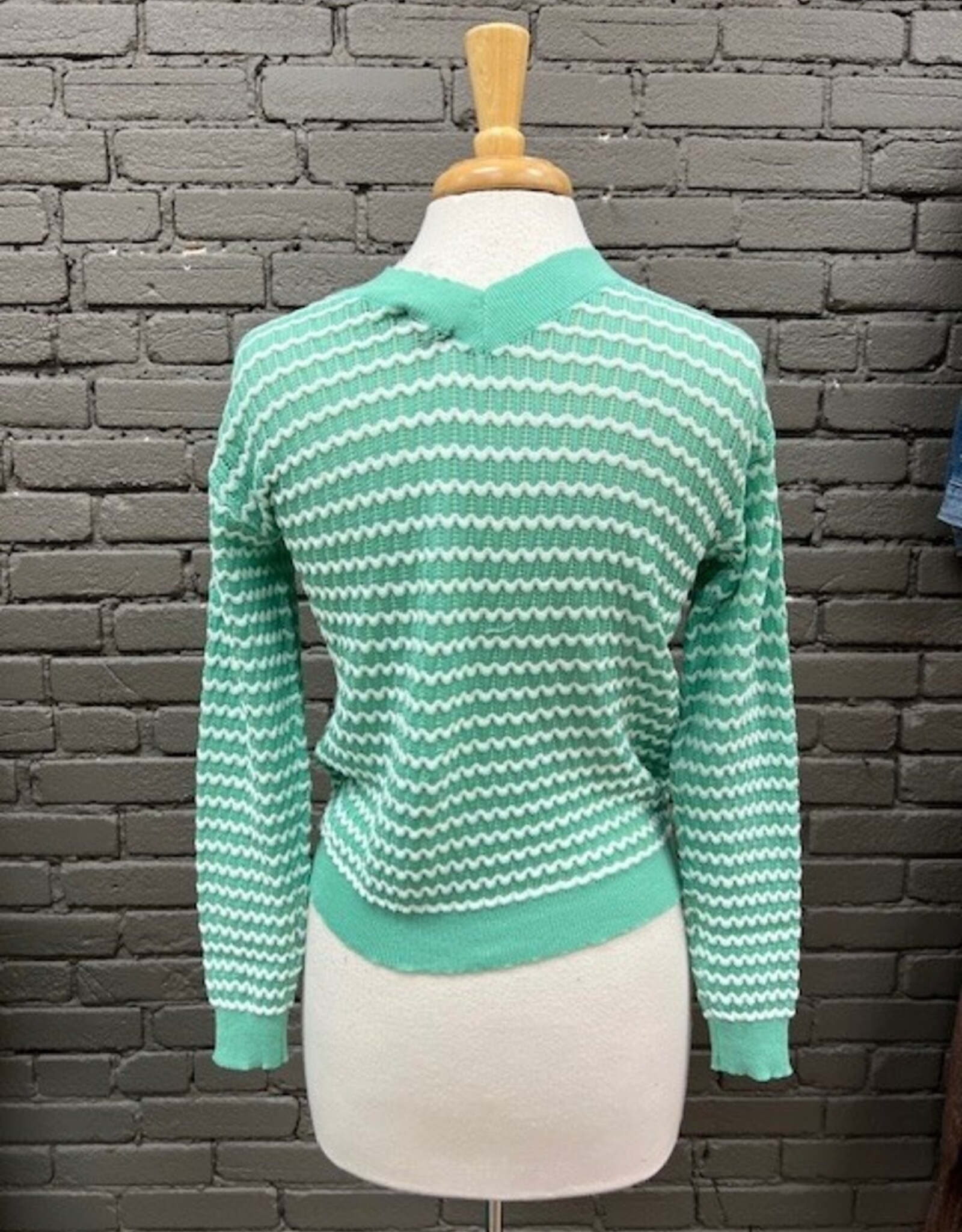 Sweater Tinley Seafoam Wavy Striped Sweater