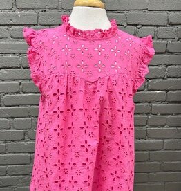 Tank Bianca Pink Eyelet Tank