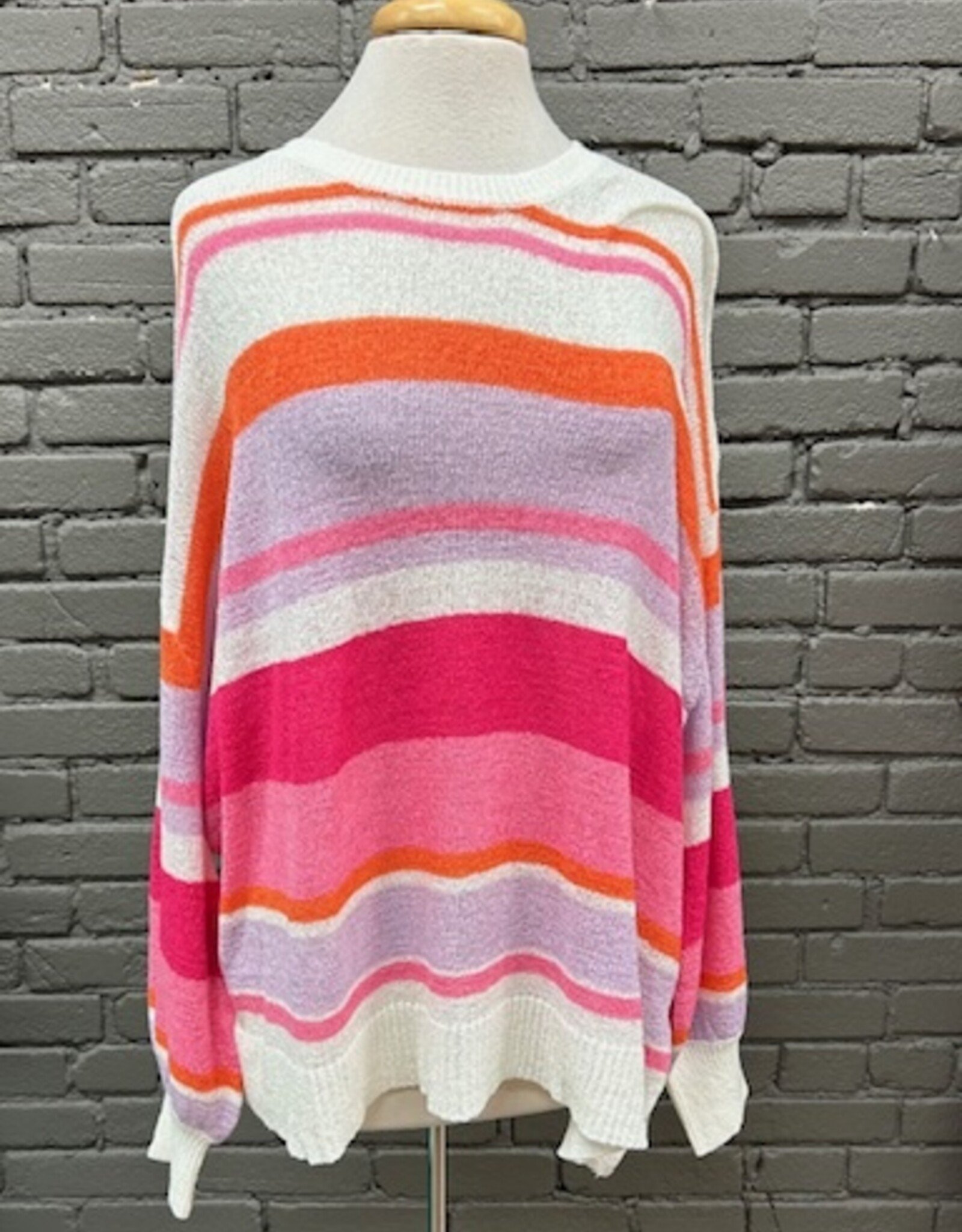 Sweater Montana  Pink Striped Sweater