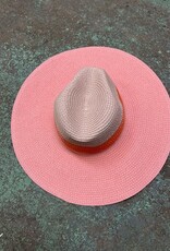 Hat ColorBlock Fedora Pink