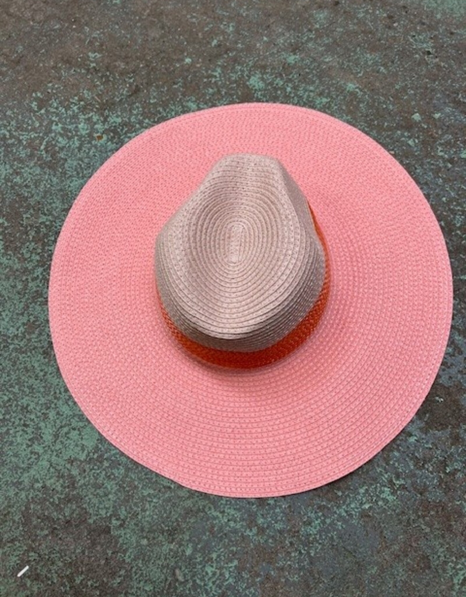 Hat ColorBlock Fedora Pink
