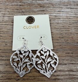 Jewelry Silver Ivy Design Earrings