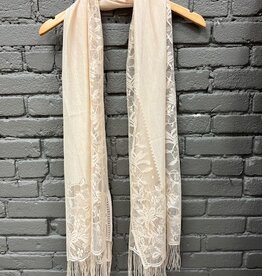 Scarf Champagne Lace Fringe Scarf