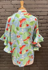 Shirt Skye Floral Ruffle Bell Sleeve Top