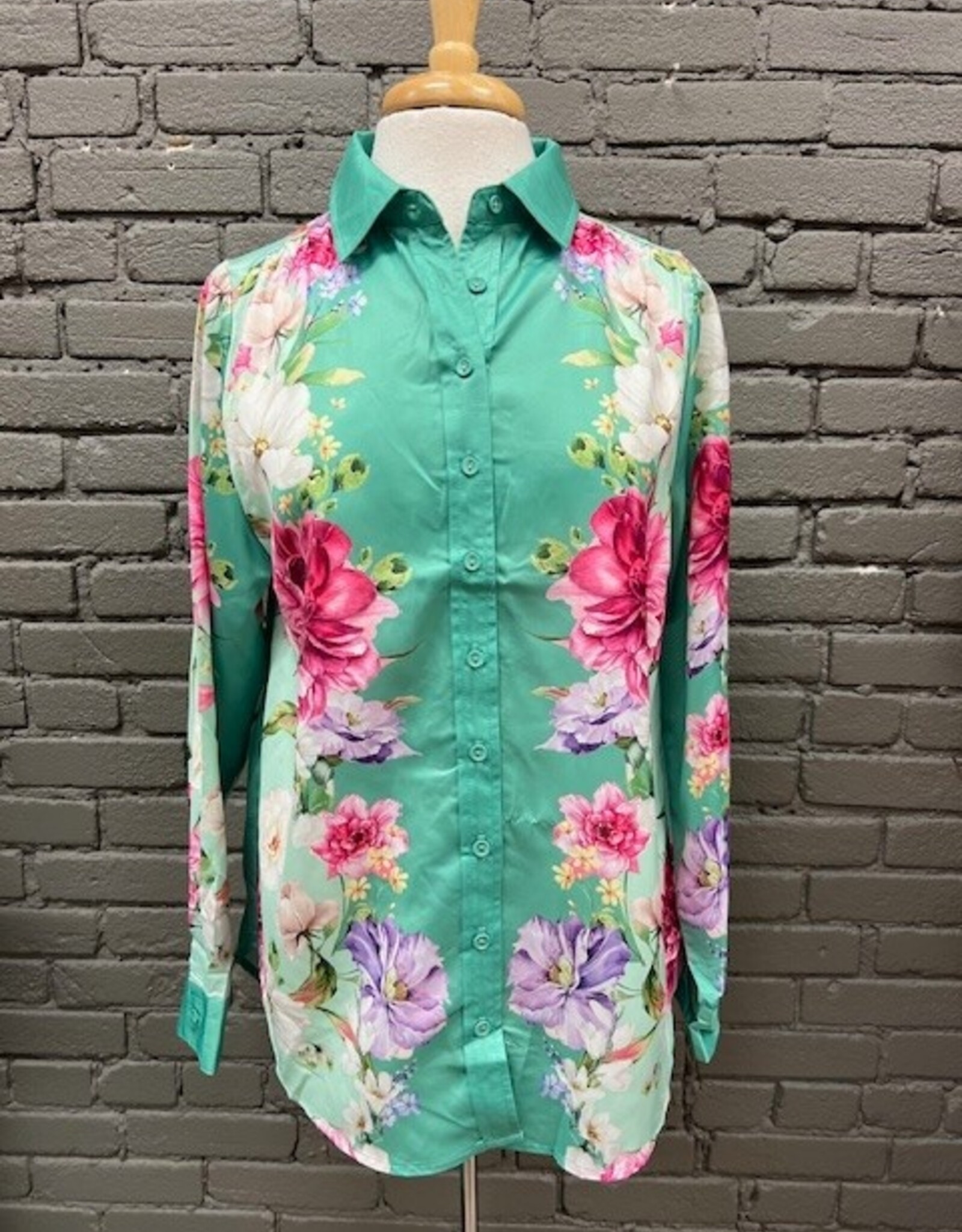 Shirt Birdie Floral Button HiLo Shirt