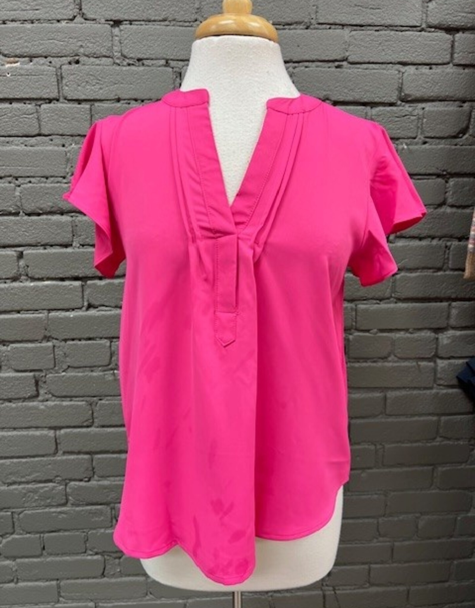 Shirt Winnie Pink Ruffle Sleeve Top