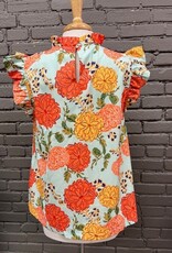 Shirt Hadley Mint Orange Floral Top