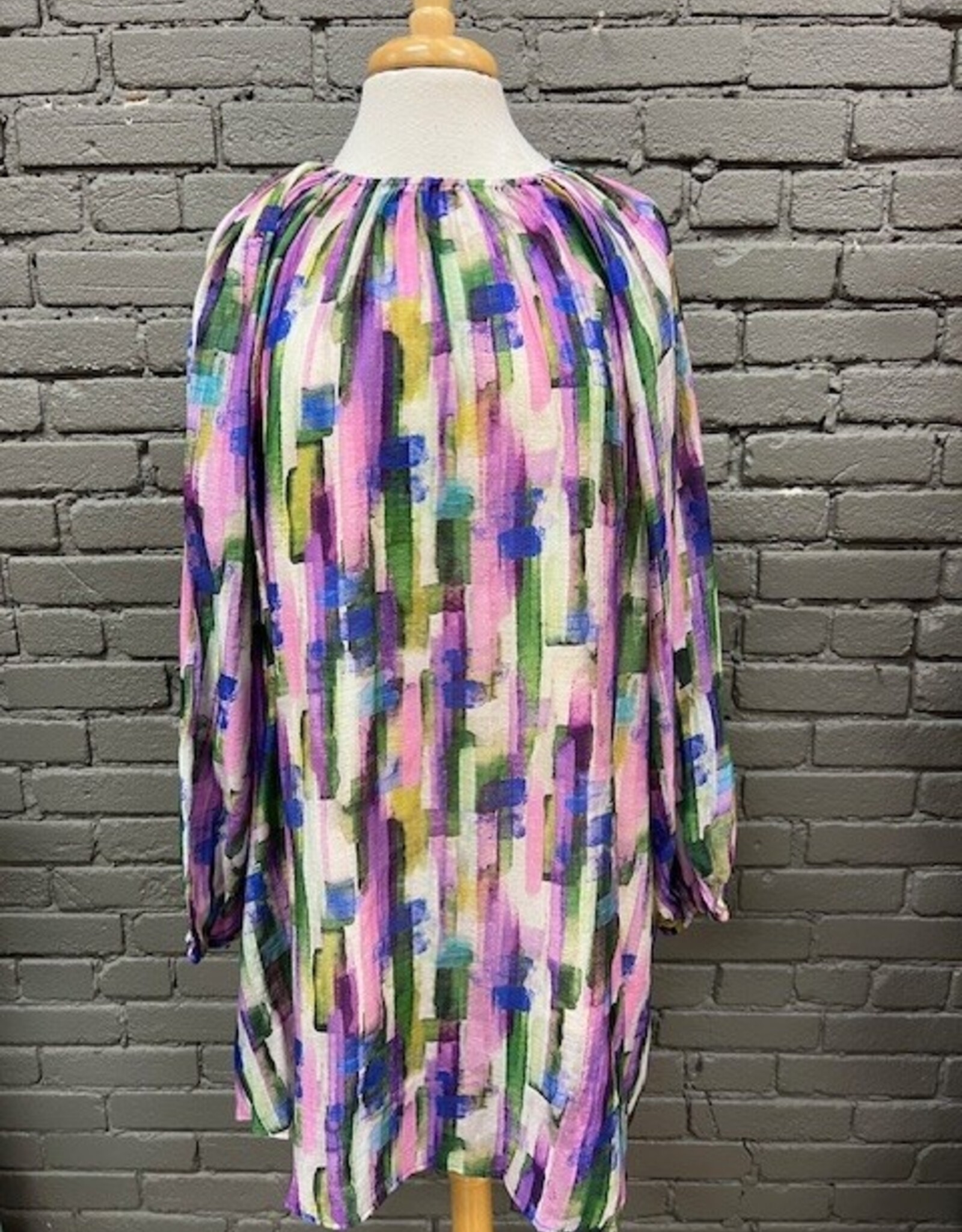 Dress Andrea Multi Color Print OTS Dress