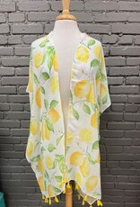 Kimono Lemon Print OneSize Cover Up