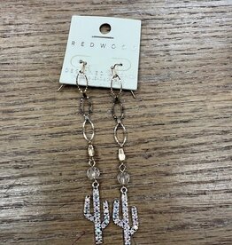 Jewelry Multi Chain Cactus Earrings