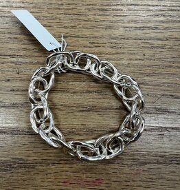 Jewelry Silver Stretch Chain Bracelet