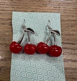 Jewelry Silver Cherry Earrings