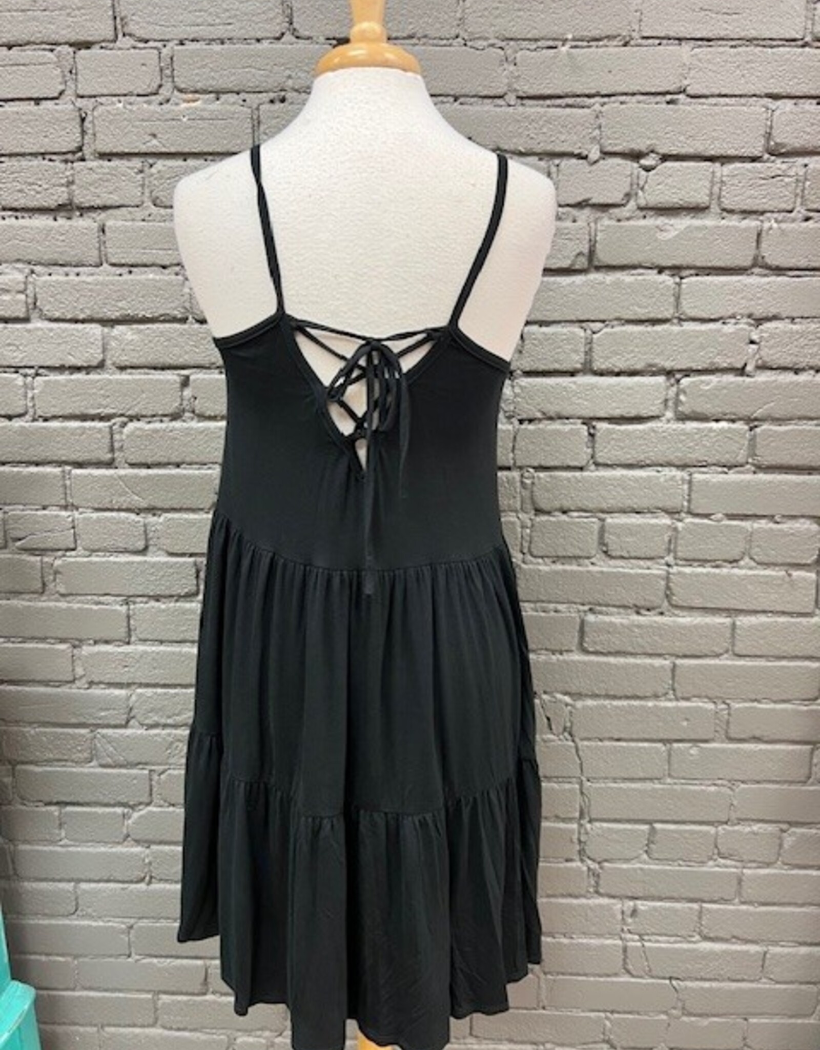 Dress Peyton Lace Back Black Dress