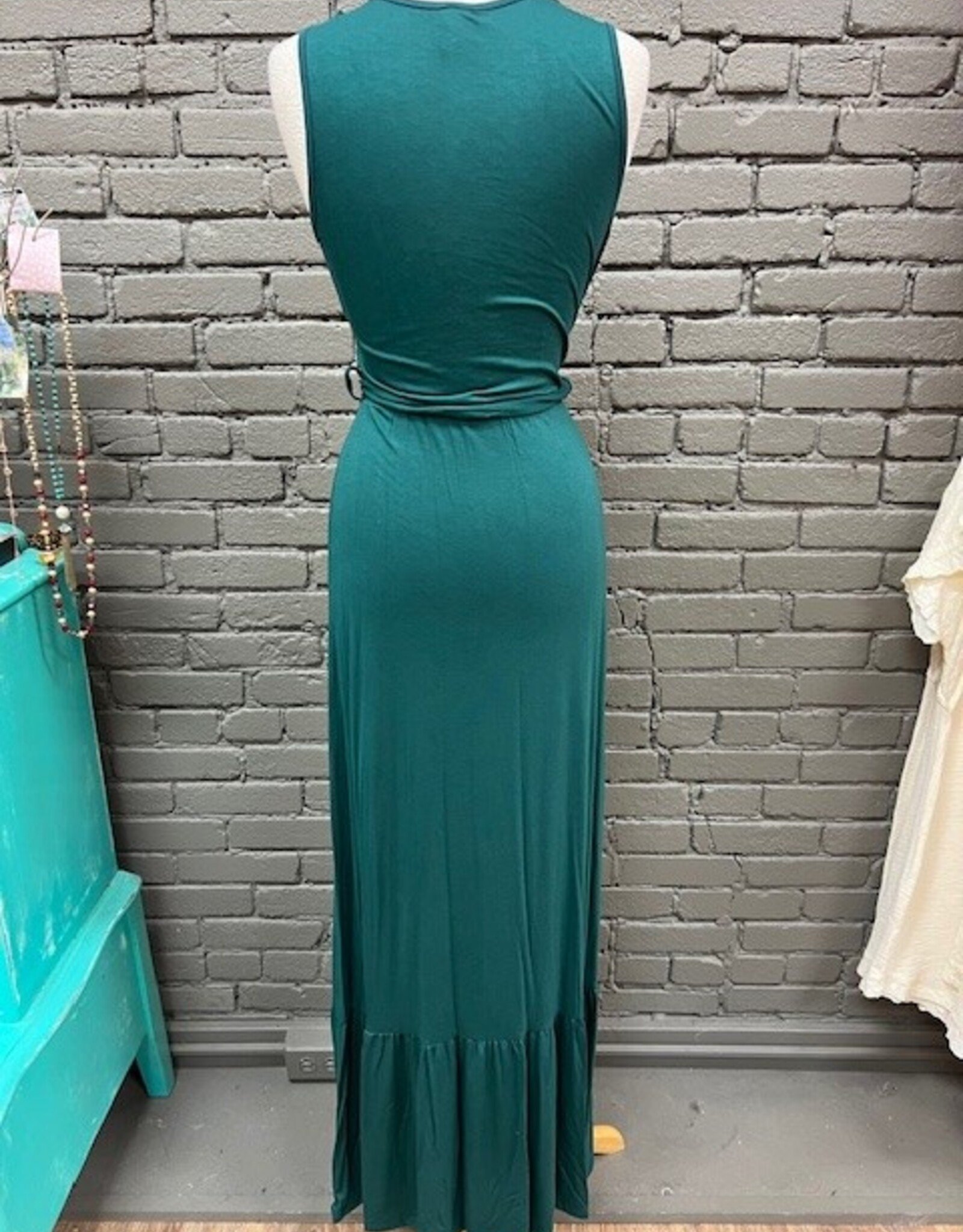 Dress Maxine HGreen Wrap Tie Maxi Dress