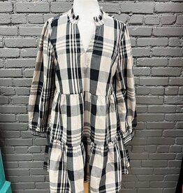 Dress Shannon Tan Plaid Dress