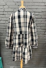 Dress Shannon Tan Plaid Dress