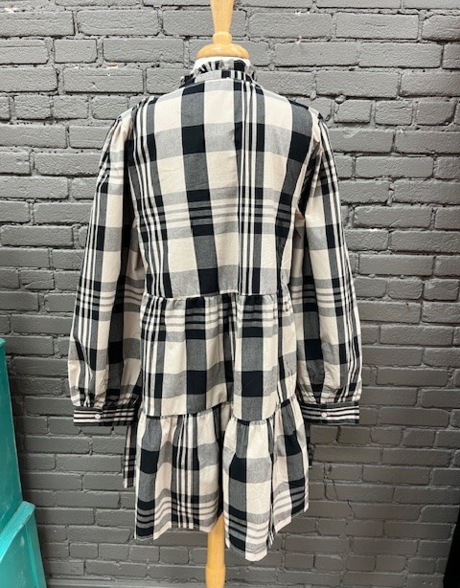 Dress Shannon Tan Plaid Dress