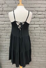 Dress Peyton Lace Back Black Dress