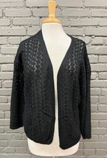 Cardigan Brianna Black Open Knit Cardi