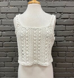 Tank Piper Ivory Crochet Crop Tank