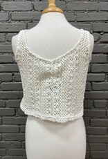 Tank Piper Ivory Crochet Crop Tank