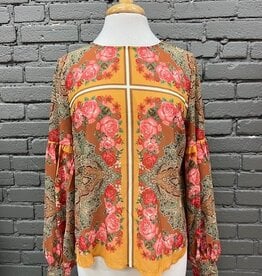 Long Sleeve Haven Paisley Scarf LS Top