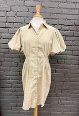 Dress Lydia Stripe Button Shirt Dress